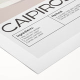 Art deco poster featuring a stylized cocktail glass in bold black and gold tones on rolled canvas.