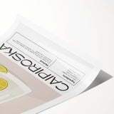 Extra large wall art featuring line art flowers in black on white, rolled print format.