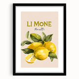 Extra large abstract art print depicting colorful, textured fruits, framed in black, ideal for living room decor.