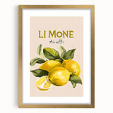 Extra large abstract art print featuring textured fruits in vibrant colors, framed in gold, ideal for living room decor.