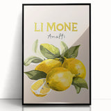 Large abstract wall art featuring assorted fruits in vibrant colors on a black acrylic framed print, ideal for kitchen decor.