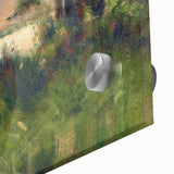 Grassy Riverbank by Seurat: Peaceful Impressionist Landscape Wall Art
