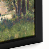 Grassy Riverbank by Seurat: Peaceful Impressionist Landscape Wall Art