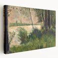 Grassy Riverbank by Seurat: Peaceful Impressionist Landscape Wall Art