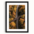 Landscape bridge frame in matte black finish showcasing a modern, elegant design, ideal for displaying artwork or photographs, enhancing home decor with style.