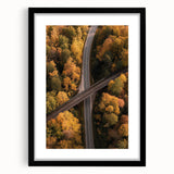 Landscape bridge frame in matte black finish showcasing a modern, elegant design, ideal for displaying artwork or photographs, enhancing home decor with style.