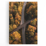 Landscape canvas art showcasing a serene bridge surrounded by vibrant greenery and a tranquil waterway, perfect for home decor or artistic inspiration.