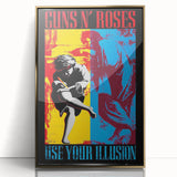Guns N' Roses Use Your Illusion Retro Wall Art - Vintage Poster