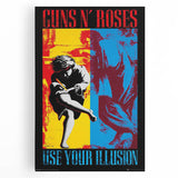 Guns N' Roses Use Your Illusion Retro Wall Art - Vintage Poster