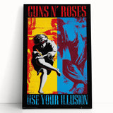Guns N' Roses Use Your Illusion Retro Wall Art - Vintage Poster