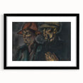 Realism Art Prints - Tramps by Konštantín Bauer Dark Expressive Portrait