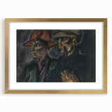 Realism Art Prints - Tramps by Konštantín Bauer Dark Expressive Portrait