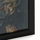 Realism Art Prints - Tramps by Konštantín Bauer Dark Expressive Portrait