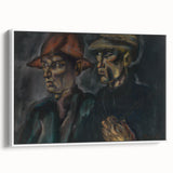 Realism Art Prints - Tramps by Konštantín Bauer Dark Expressive Portrait