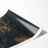 Realism Art Prints - Tramps by Konštantín Bauer Dark Expressive Portrait