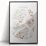 Kids Educational Wall Art - Illustrated Farm Life Learning Print
