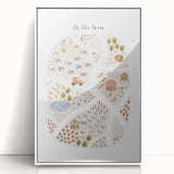 Kids Educational Wall Art - Illustrated Farm Life Learning Print