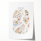 Kids Educational Wall Art - Illustrated Farm Life Learning Print