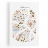 Kids Educational Wall Art - Illustrated Farm Life Learning Print