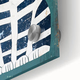 Children's Wall Decor – Quirky Blue Cat Illustration for Kids