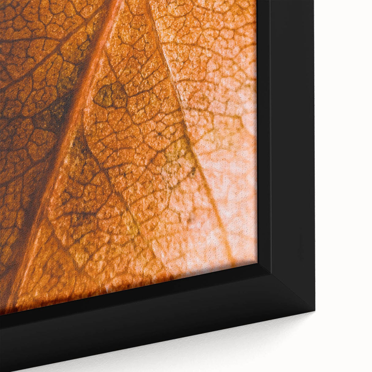 Close-up of extra large black wall art featuring a textured, colorful abstract design on framed canvas.