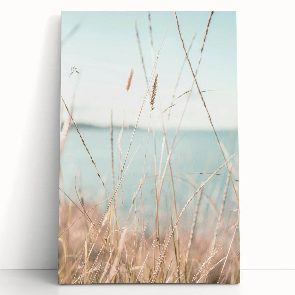 Large black and white stretched canvas featuring a minimalist summer tree design, ideal for kitchen wall art.