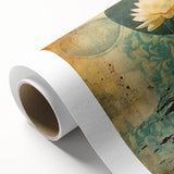 Serene Lotus Living Room Wall Art – Vintage Canvas Print