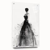 Abstract figurative acrylic artwork displayed in a glass frame, showcasing vibrant colors and intricate details, perfect for modern home decor.