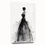 Abstract figurative acrylic artwork displayed from a side view, showcasing vibrant colors and fluid shapes on a glass surface, ideal for modern decor.