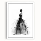 Abstract figurative frame with a white mat, showcasing an artistic design that blends modern aesthetics with subtle colors, ideal for contemporary decor.