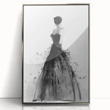 Abstract figurative artwork in a sleek silver frame, showcasing vibrant colors and dynamic shapes, perfect for contemporary home decor. Ideal for art enthusiasts seeking unique wall accents.