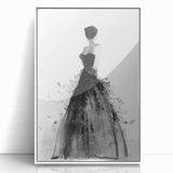 Abstract figurative framed acrylic artwork with a white frame, showcasing vibrant colors and dynamic shapes, ideal for modern home decor and art enthusiasts.