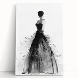 Abstract figurative artwork on stretched canvas, featuring vibrant colors and dynamic shapes, leaning against a neutral wall, perfect for modern home decor.