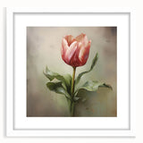 Abstract floral wall art framed with a white mat, showcasing vibrant colors and intricate designs, perfect for modern home decor and artistic enhancement.