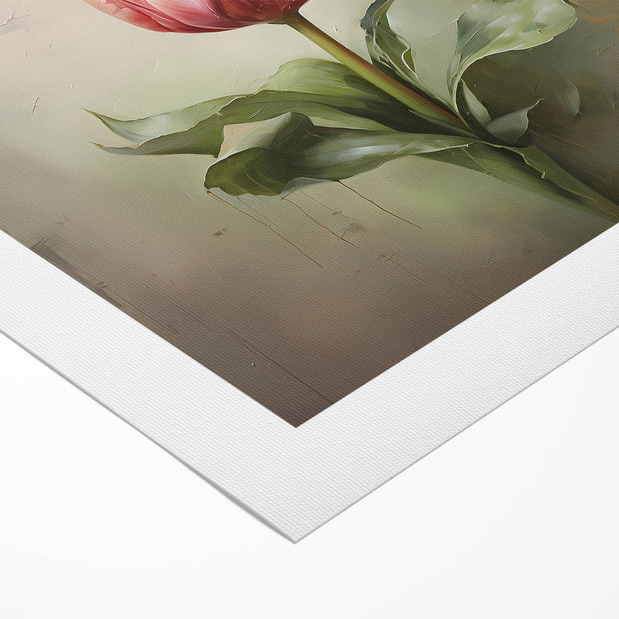Abstract floral wall art on rolled canvas, showcasing vibrant colors and intricate designs, perfect for modern home decor. Packaged securely in a cardboard tube.