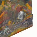 Man on the River Bank - Vibrant Expressionist Landscape Wall Art