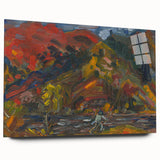 Man on the River Bank - Vibrant Expressionist Landscape Wall Art