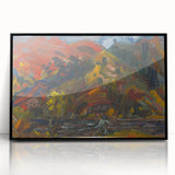 Man on the River Bank - Vibrant Expressionist Landscape Wall Art