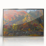 Man on the River Bank - Vibrant Expressionist Landscape Wall Art