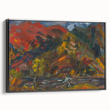 Man on the River Bank - Vibrant Expressionist Landscape Wall Art