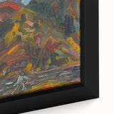 Man on the River Bank - Vibrant Expressionist Landscape Wall Art