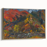 Man on the River Bank - Vibrant Expressionist Landscape Wall Art