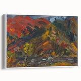 Man on the River Bank - Vibrant Expressionist Landscape Wall Art