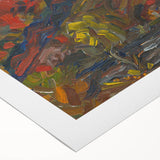 Man on the River Bank - Vibrant Expressionist Landscape Wall Art