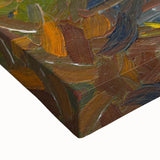 Man on the River Bank - Vibrant Expressionist Landscape Wall Art