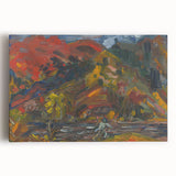 Man on the River Bank - Vibrant Expressionist Landscape Wall Art