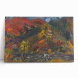 Man on the River Bank - Vibrant Expressionist Landscape Wall Art