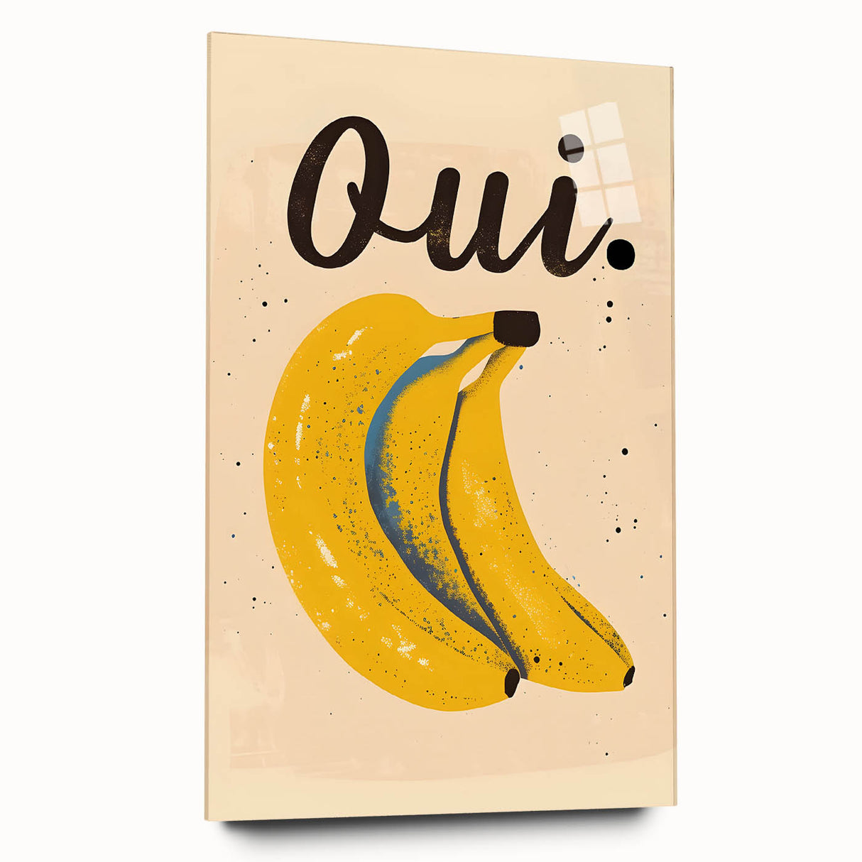 Large abstract wall art featuring vibrant fruit designs on acrylic glass, ideal for bedroom or dining room decor.
