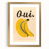 Extra large abstract art print featuring textured fruits in muted earth tones on a framed canvas.