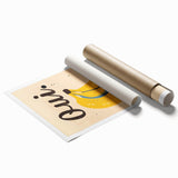 Extra large rolled print featuring assorted fruits in vibrant colors, ideal for classy bathroom wall art.